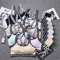 Kobiety biustonosz zestaw majtki seksowny biustonosz nieusztywniany Push Up kobieta Fitness bezszwowa bielizna bielizna sportowa biustonosz zestaw koszulka typu Crop top 3